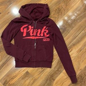 VS pink zip up hoodie XS